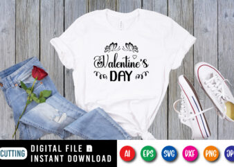 Valentine’s day shirt print template