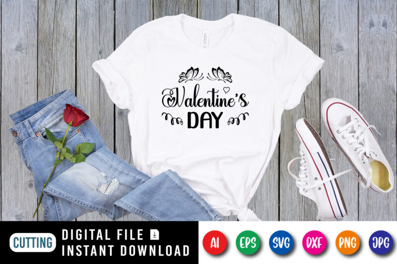 Valentine’s day shirt print template