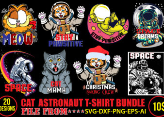 Cat Astronaut T-shirt Bundle,USA T-shirt Bundle ,