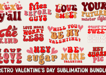 Retro Valentine s Day Sublimation Bundle t shirt design online