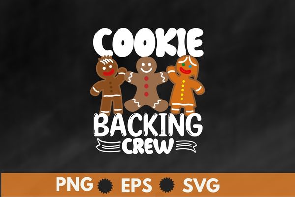 Cookie Baking Crew Family Christmas Gingerbread Team Pajamas T-Shirt design svg, german gingerbread cookies shirt png, Cookie Baking Crew