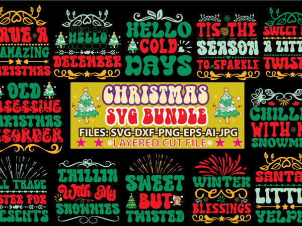 Christmas svg bundle t shirt vector file