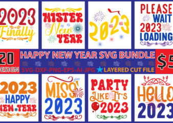 Happy new year SVG Bundle