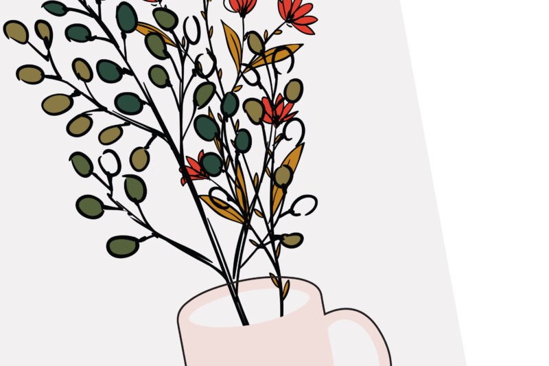 Flowers Card, Flowers illustrations