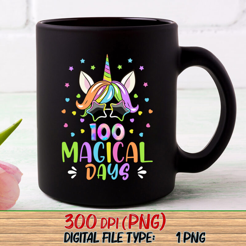 100 Magical Days Funny Unicorn 100th Day of School Students NC 1