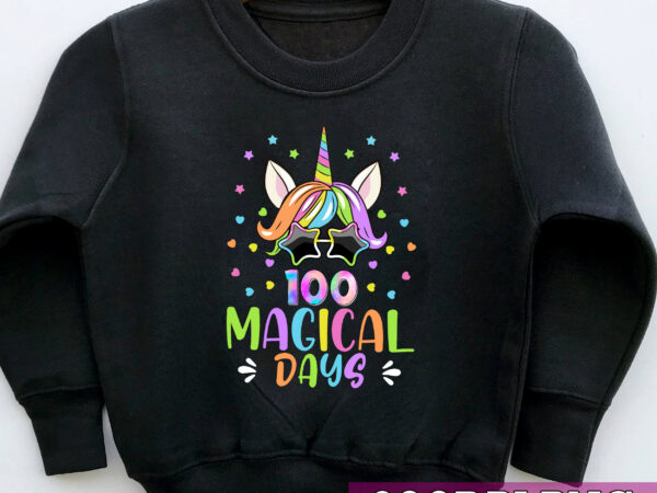 100 magical days funny unicorn 100th day of school students nc 1