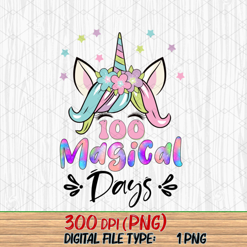 100 Magical Days Funny Unicorn 100th Day of School Students NC 2