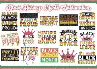 Black History Month Sublimation Bundle t shirt template