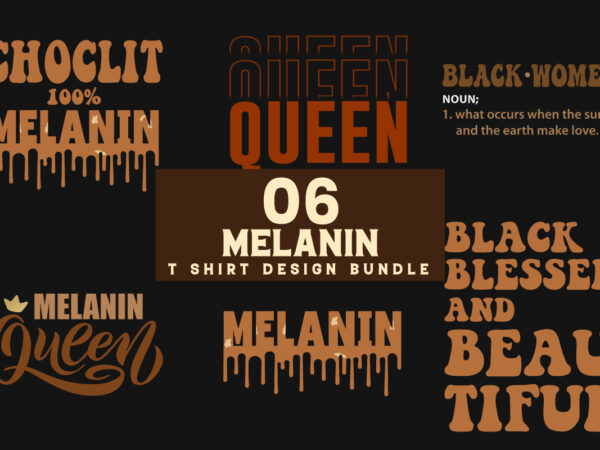 African melanin t shirt design bundle