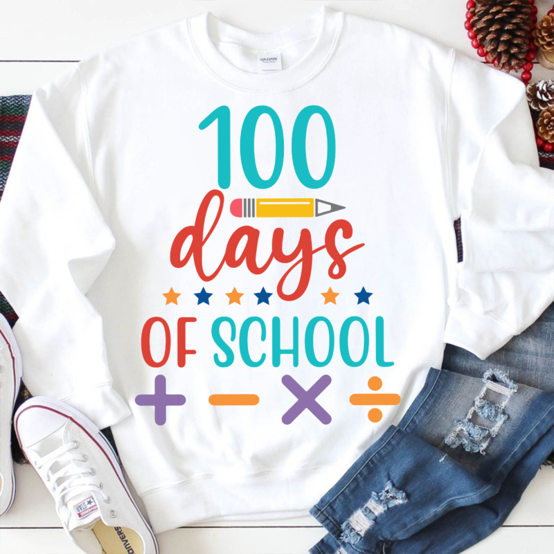 25 100 days of school PNG T-shirt Designs Bundle For Commercial Use Part 1, 100 days of school T-shirt, 100 days of school png file, 100 days of school digital