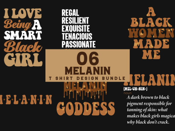 African american melanin t shirt design bundle