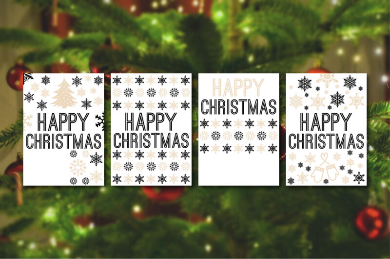 Happy Christmas Card SVG Bundle
