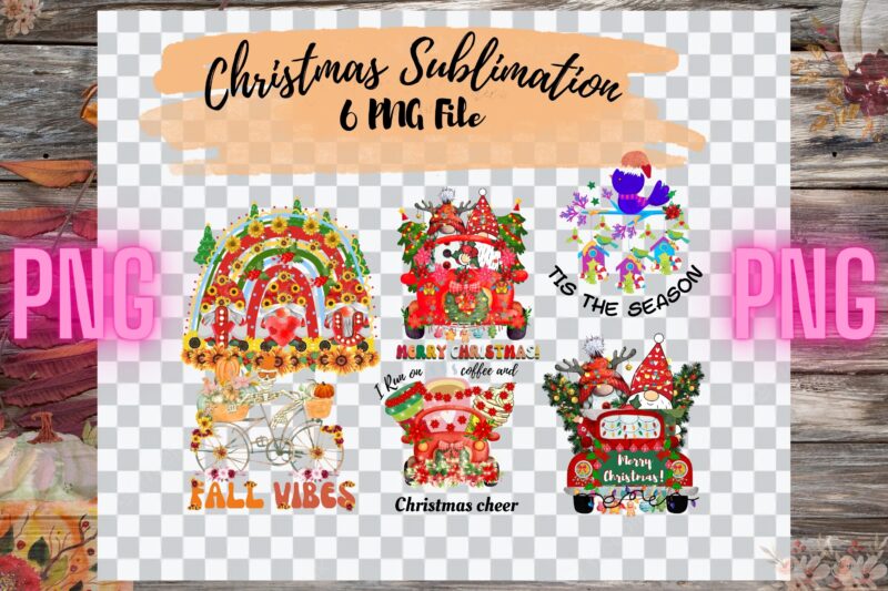 Christmas Sublimation t-shirt design Bundle