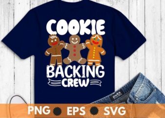 Cookie Baking Crew Family Christmas Gingerbread Team Pajamas T-Shirt design svg, german gingerbread cookies shirt png, Cookie Baking Crew