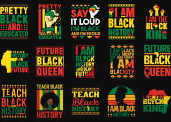 15 Black history month t shirt design bundle