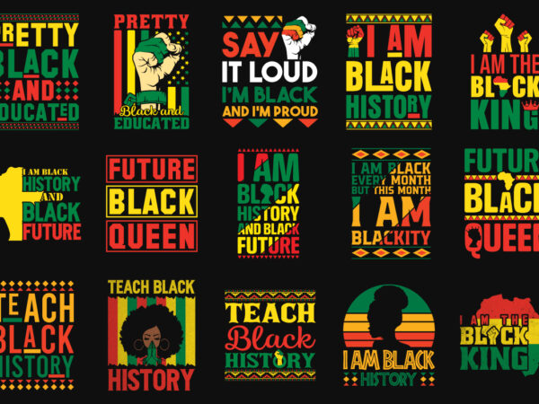 15 black history month t shirt design bundle