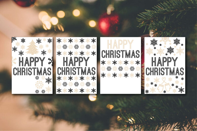 Happy Christmas Card SVG Bundle