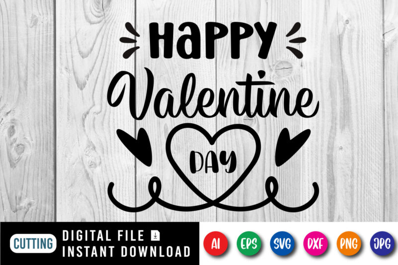 Happy valentine day Shirt print template