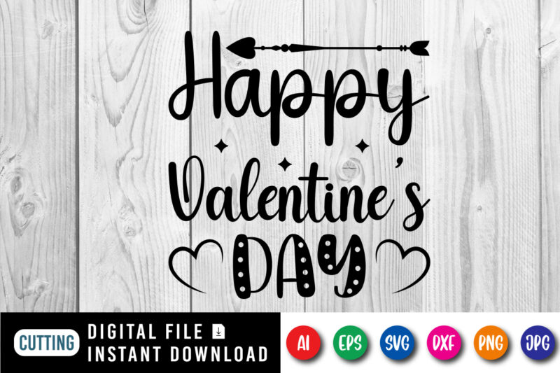 Happy Valentine’s day shirt print template