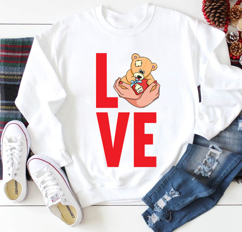 love T-Shirt Design, love SVG Cut File, Valentine's Day SVG Bundlevalentine’s svg bundle,valentines day svg files for cricut – valentine svg bundle – dxf png instant digital download – conversation