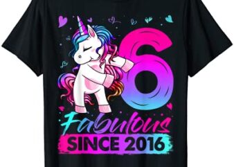 6 years old unicorn flossing 6th birthday girl unicorn party t shirt men
