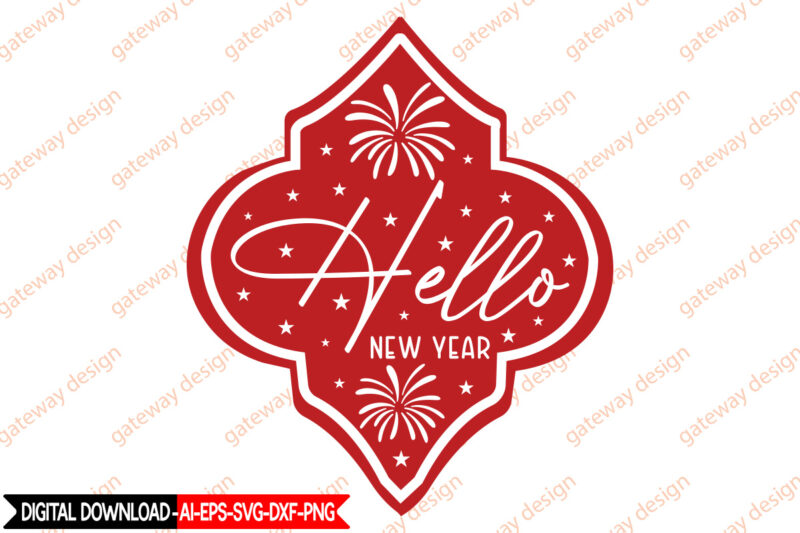 Happy New Year Arabesque SVG Bundle,Happy New Year SVG Bundle, Hello 2023 Svg, New Year Decoration, New Year Sign, Silhouette Cricut, Printable Vector, New Year Quote Svg Happy New Year