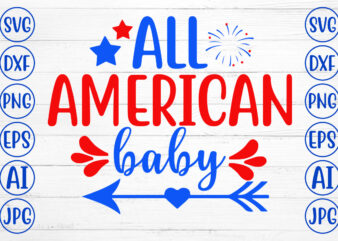 All American Baby SVG t shirt vector