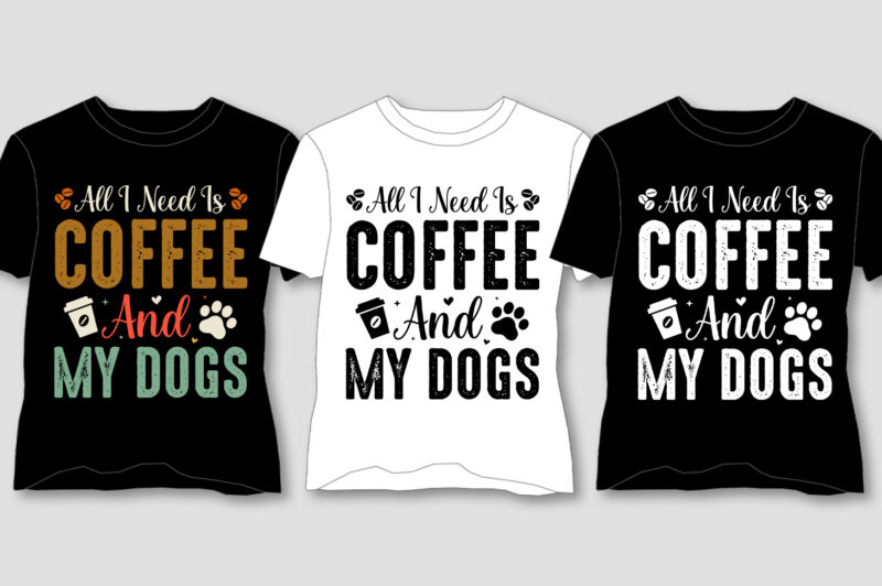 Dog Colorful T-Shirt Design Bundle