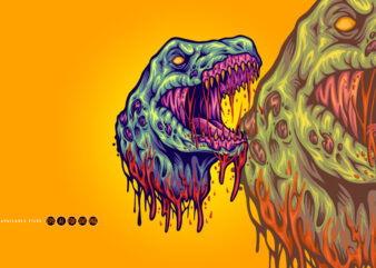 Angry dinosaur head bloody svg