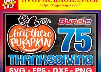 https://svgpackages.com 75 Thanksgiving Svg, fall svg, pumpkin svg, blessed svg, thankful svg, autumn svg, fall svg bundle, Thanksgiving Bundle Svg 892600839 graphic t shirt
