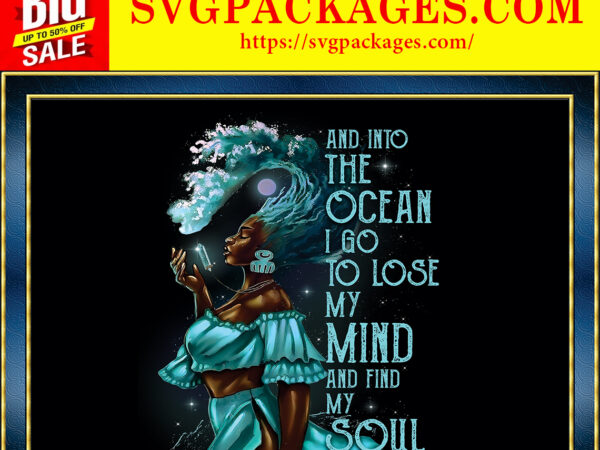 Https://svgpackages.com black women and into the ocean png, black queen, black melanin, black pride, afro women, black women ocean designs, digital downloads 886681977