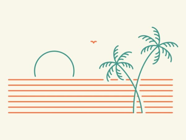 Summer beach vibes 2 t shirt template vector