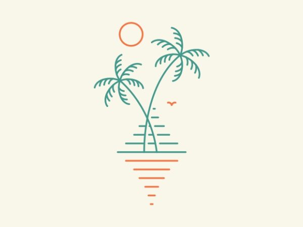 Summer beach vibes 3 t shirt template vector