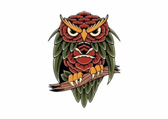 Owl Flower t shirt design online