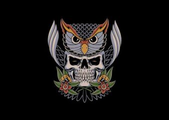 Owl Skull t shirt design online