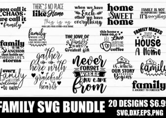 family SVG bundle t shirt graphic design