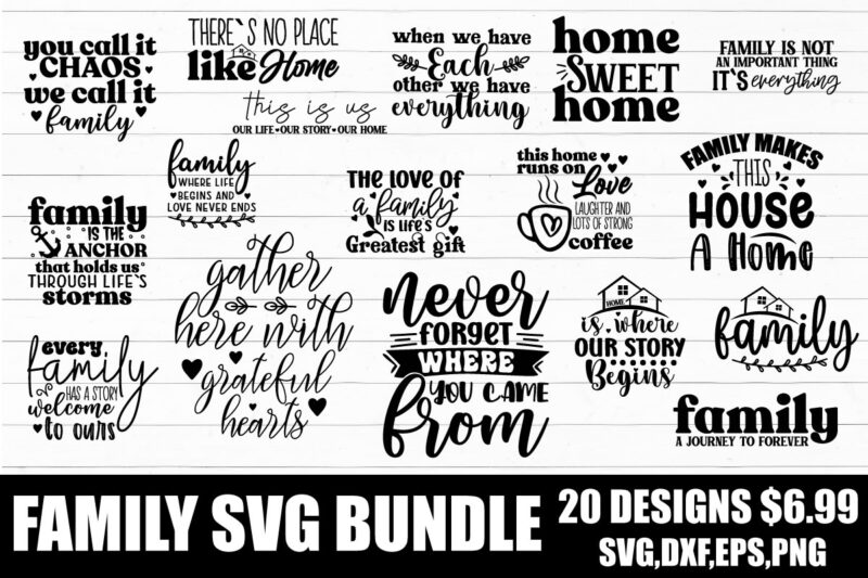 family SVG bundle