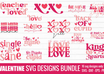 Valentine SVG Designs Bundle