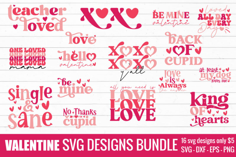 Valentine SVG Designs Bundle