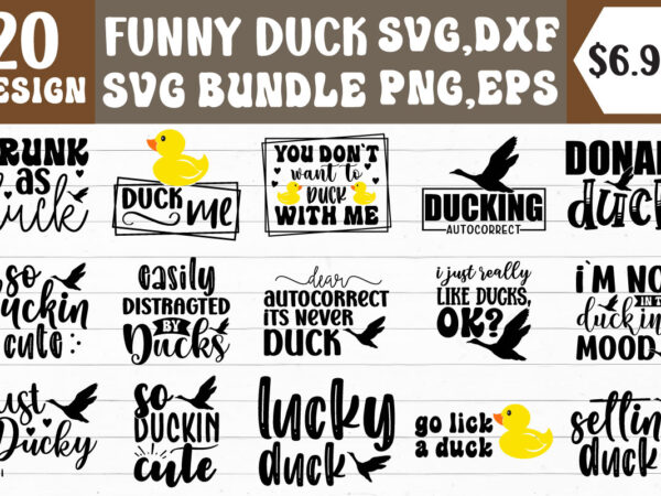 Funny duck svg bundle t shirt graphic design