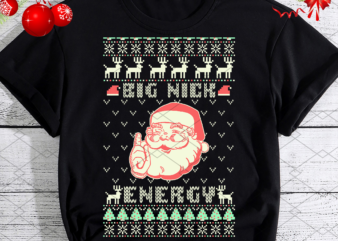 Big Nick Energy Santa Funny Xmas Ugly Christmas Pajamas NL