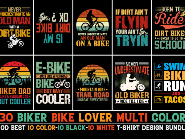 Biker t-shirt design bundle