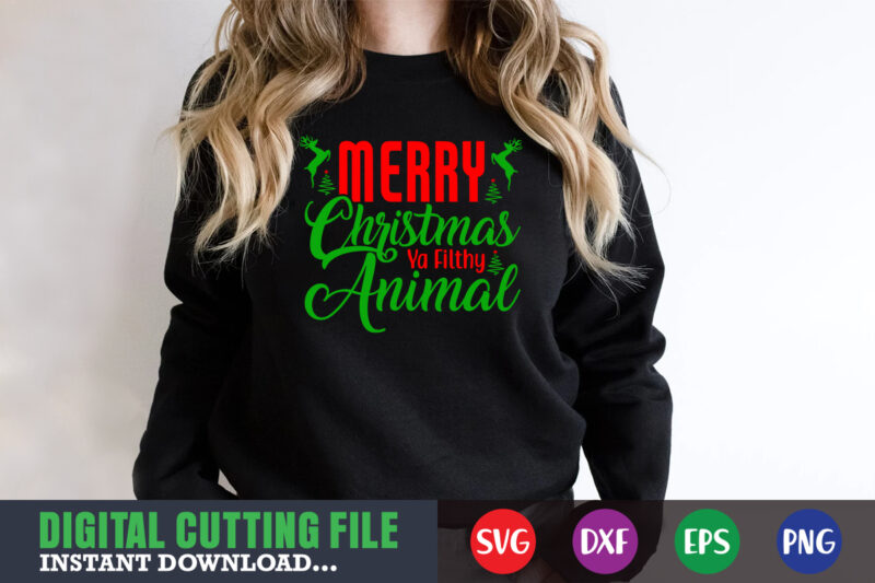 merry christmas y filthy animal svg, print template, christmas naughty svg, christmas svg, christmas t-shirt, christmas svg shirt print template, svg, merry christmas svg, christmas vector, christmas sublimation design, christmas