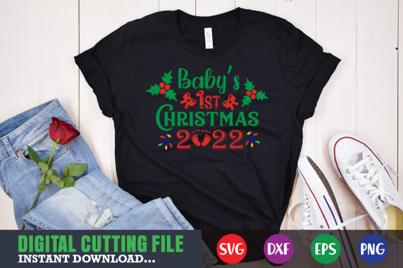 Baby’s 1st christmas 2022 svg, print template, christmas naughty svg, christmas svg, christmas t-shirt, christmas svg shirt print template, svg, merry christmas svg, christmas vector, christmas sublimation design, christmas cut file