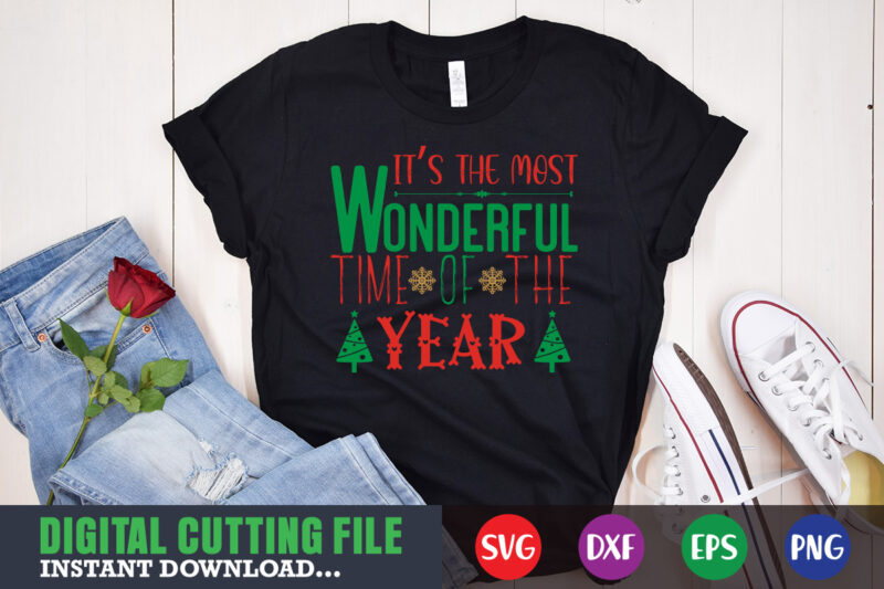 It's the most wonderful time of the year svg, print template, christmas naughty svg, christmas svg, christmas t-shirt, christmas svg shirt print template, svg, merry christmas svg, christmas vector, christmas
