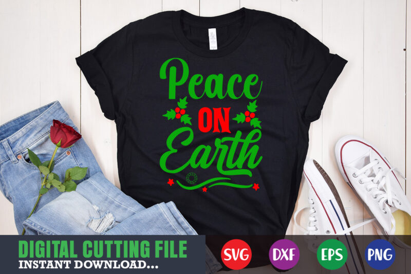 Peace on earth shirt print template, christmas naughty svg, christmas svg, christmas t-shirt, christmas svg shirt print template, svg, merry christmas svg, christmas vector, christmas sublimation design, christmas cut file