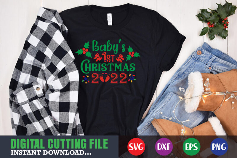 Baby’s 1st christmas 2022 svg, print template, christmas naughty svg, christmas svg, christmas t-shirt, christmas svg shirt print template, svg, merry christmas svg, christmas vector, christmas sublimation design, christmas cut file