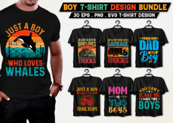 Boy T-Shirt Design Bundle