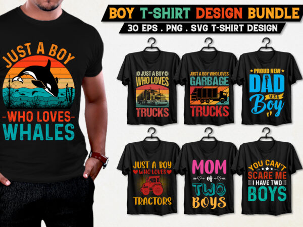 Boy t-shirt design bundle