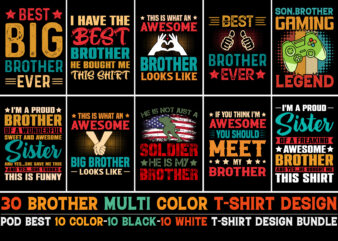 Brother T-Shirt Design Bundle